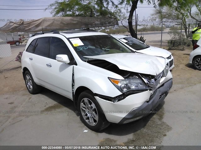 2HNYD28418H518856 - 2008 ACURA MDX TECHNOLOGY WHITE photo 1