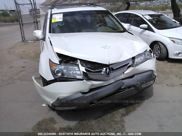 2HNYD28418H518856 - 2008 ACURA MDX TECHNOLOGY WHITE photo 6