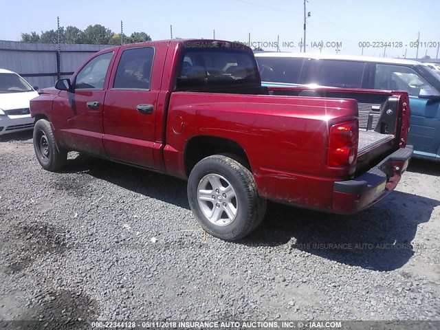 1D7CE3GK8AS107395 - 2010 DODGE DAKOTA SXT RED photo 3