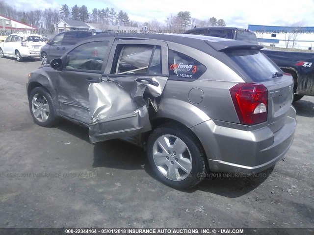 1B3HB48B67D404225 - 2007 DODGE CALIBER SXT TAN photo 3