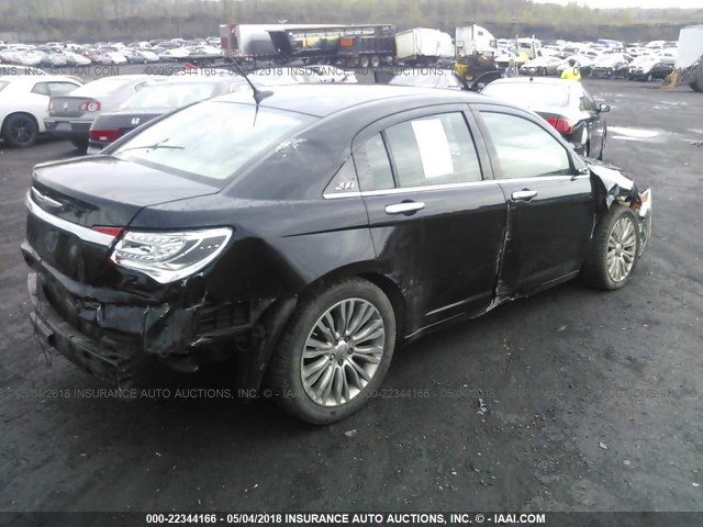 1C3CCBCG4DN604317 - 2013 CHRYSLER 200 LIMITED BLACK photo 4