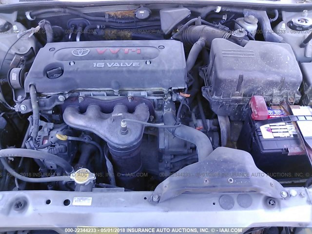 4T1BE32K15U412255 - 2005 TOYOTA CAMRY LE/XLE/SE ვერცხლისფერი ფოტო 10