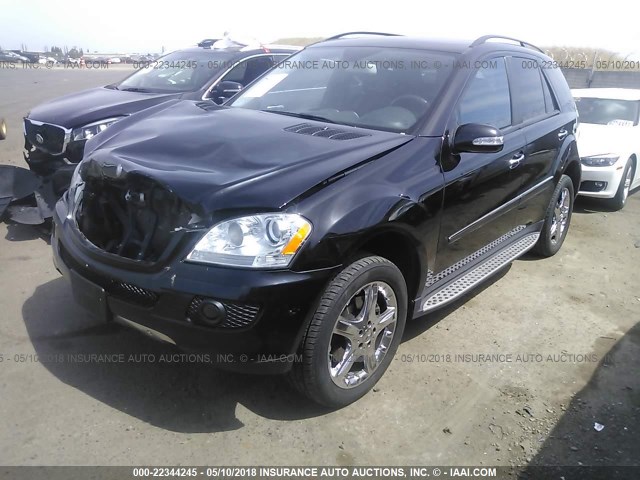 4JGBB86E37A261756 - 2007 MERCEDES-BENZ ML 350 BLACK photo 2