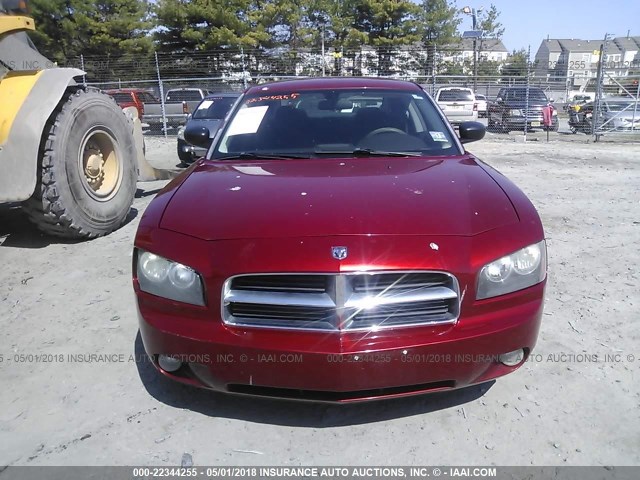 2B3KA33V79H532189 - 2009 DODGE CHARGER SXT RED photo 6