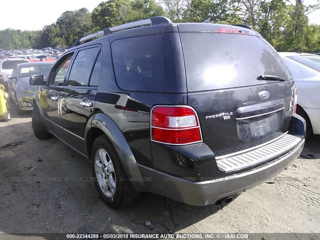 1FMDK05106GA12075 - 2006 FORD FREESTYLE SEL BLACK photo 3