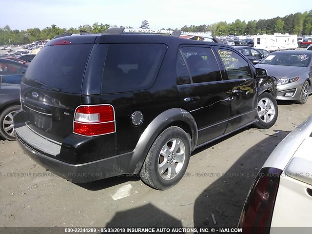 1FMDK05106GA12075 - 2006 FORD FREESTYLE SEL BLACK photo 4