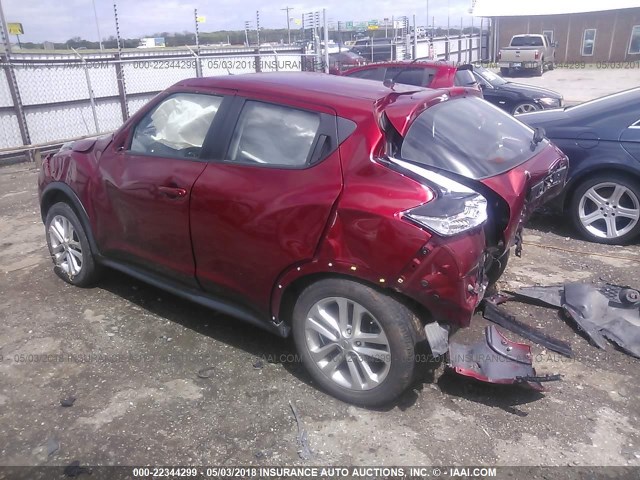 JN8AF5MV8GT657888 - 2016 NISSAN JUKE S/SV/SL/NISMO RED photo 3