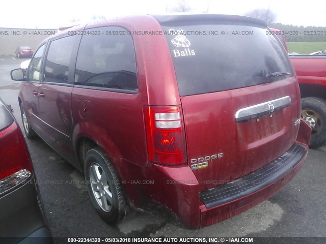 2D4RN4DE0AR219945 - 2010 DODGE GRAND CARAVAN SE RED photo 3