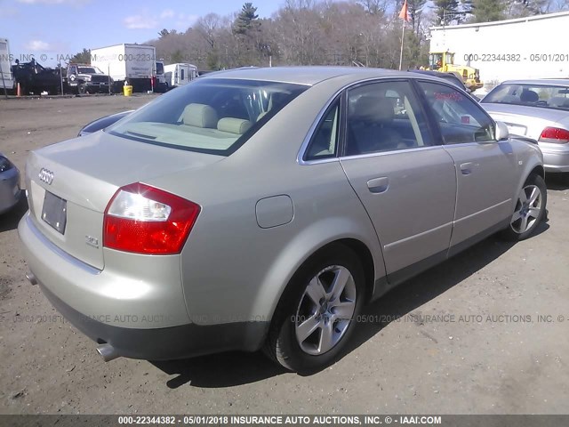 WAULT68E22A163847 - 2002 AUDI A4 3.0 QUATTRO TAN photo 4