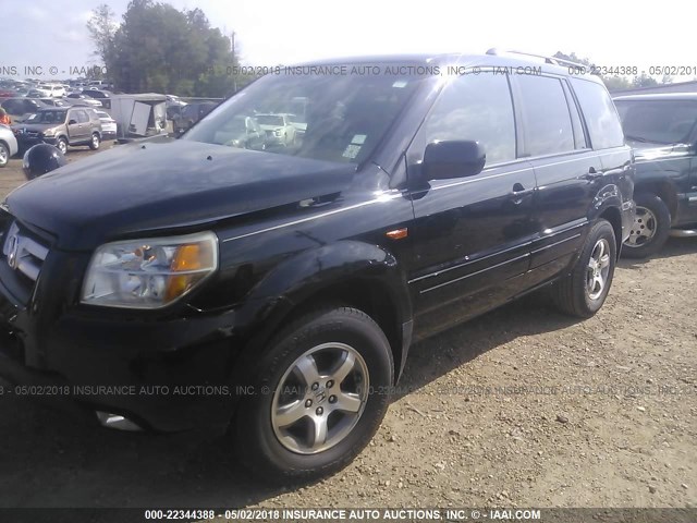 5FNYF28626B045988 - 2006 HONDA PILOT EX BLACK photo 2