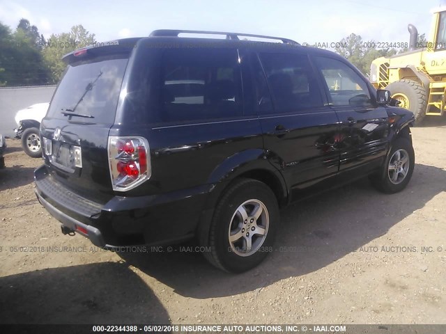 5FNYF28626B045988 - 2006 HONDA PILOT EX BLACK photo 4