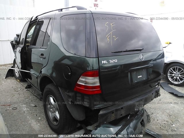 4JGAB54E0YA147809 - 2000 MERCEDES-BENZ ML 320 GREEN photo 3