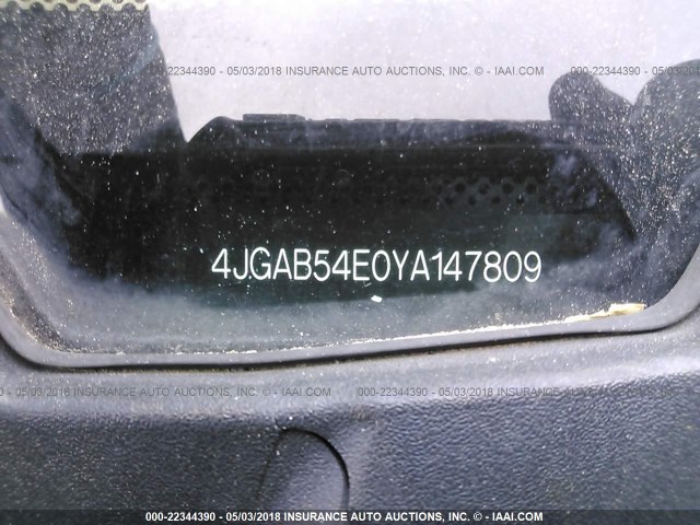 4JGAB54E0YA147809 - 2000 MERCEDES-BENZ ML 320 GREEN photo 9