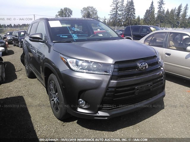 5TDJZRFH8HS448538 - 2017 TOYOTA HIGHLANDER SE/XLE GRAY photo 1