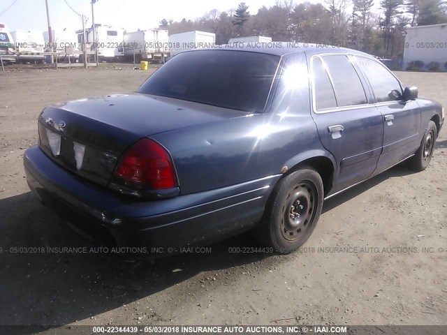 2FAHP71W43X177639 - 2003 FORD CROWN VICTORIA POLICE INTERCEPTOR BLUE photo 4