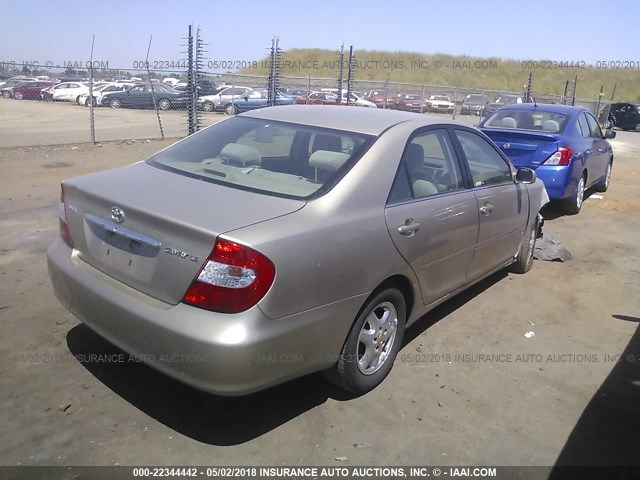 4T1BE32K24U366708 - 2004 TOYOTA CAMRY LE/XLE/SE 金色 照片 4