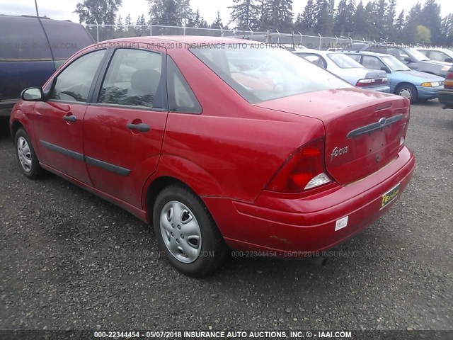 1FAFP33PXYW421478 - 2000 FORD FOCUS LX RED photo 3