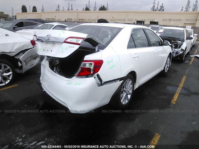 4T4BF1FK0ER390637 - 2014 TOYOTA CAMRY L/SE/LE/XLE WHITE photo 4