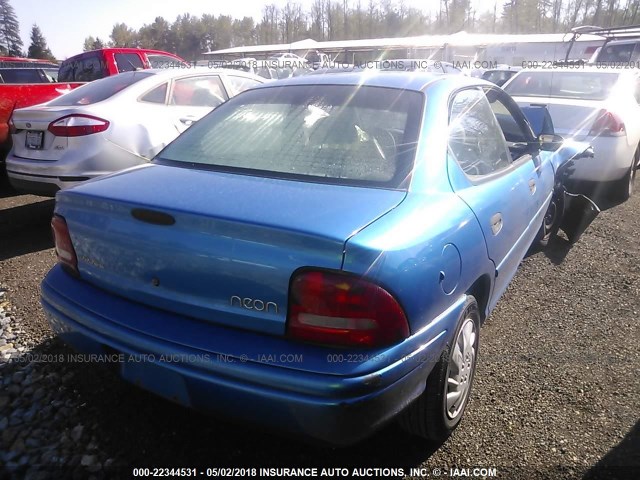 1B3ES47C0WD706248 - 1998 DODGE NEON HIGHLINE/SPORT/LE BLUE photo 4