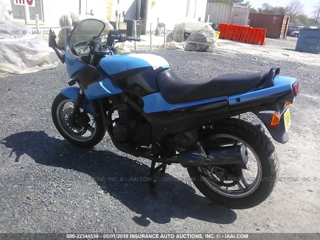 JKAEXVA10LA037418 - 1990 KAWASAKI EX500 BLUE photo 3