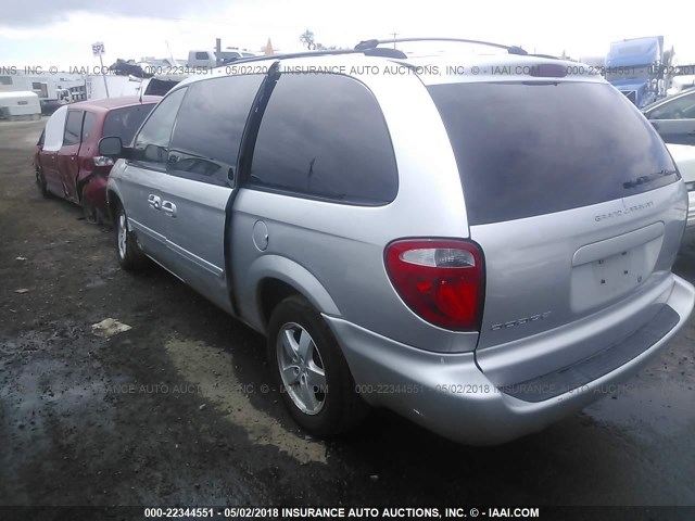 2D4GP44L47R216393 - 2007 DODGE GRAND CARAVAN SXT SILVER photo 3