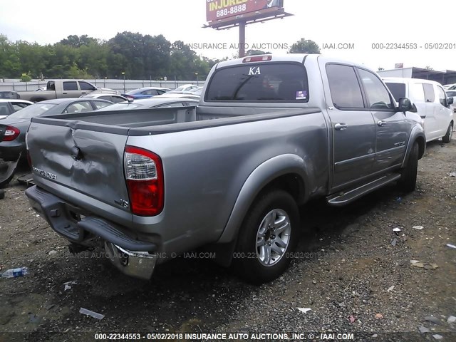 5TBET34106S554008 - 2006 TOYOTA TUNDRA DOUBLE CAB SR5 SILVER photo 4