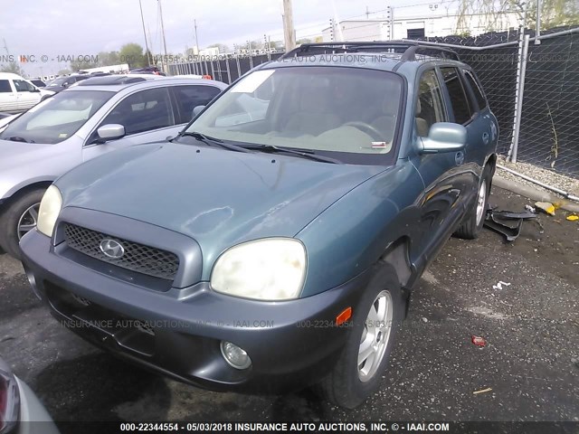 KM8SC73D72U307096 - 2002 HYUNDAI SANTA FE GLS/LX GREEN photo 2