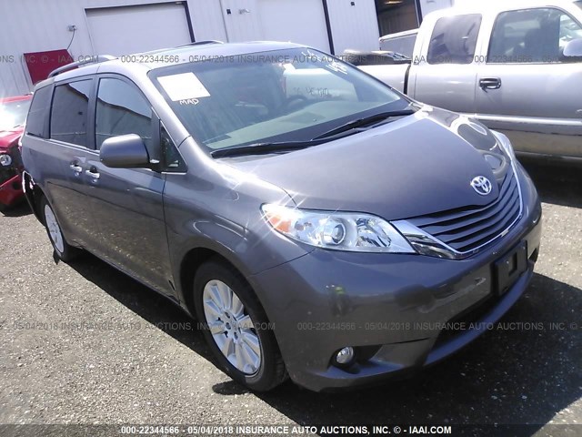 5TDDK3DC8FS117445 - 2015 TOYOTA SIENNA XLE/LIMITED GRAY photo 1