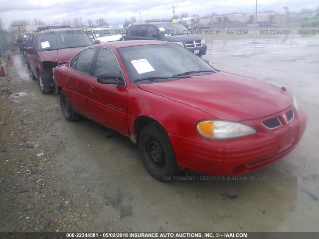 1G2NE52T7XM872324 - 1999 PONTIAC GRAND AM SE RED photo 1