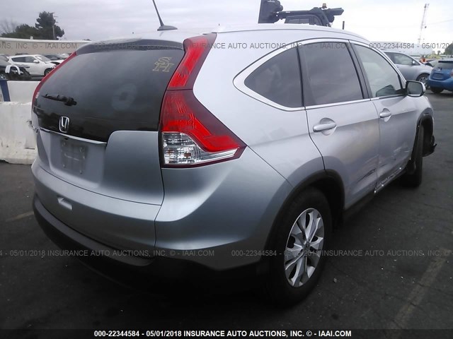 2HKRM3H74EH560421 - 2014 HONDA CR-V EXL GRAY photo 4