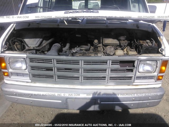 2B7HB21Y6MK402929 - 1991 DODGE RAM VAN B250 WHITE photo 10