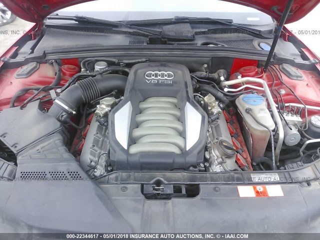 WAUCVAFR6AA056799 - 2010 AUDI S5 PREMIUM PLUS 红色 照片 10