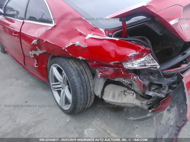 WAUCVAFR6AA056799 - 2010 AUDI S5 PREMIUM PLUS 红色 照片 6