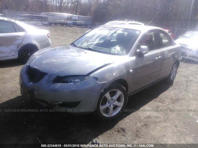 JM1BK12G961511051 - 2006 MAZDA 3 I SILVER photo 2