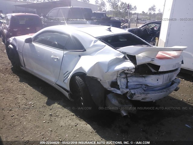 2G1FT1EW1C9136757 - 2012 CHEVROLET CAMARO 2SS WHITE photo 3