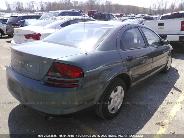 1B3EL36X54N191556 - 2004 DODGE STRATUS SE GREEN photo 4