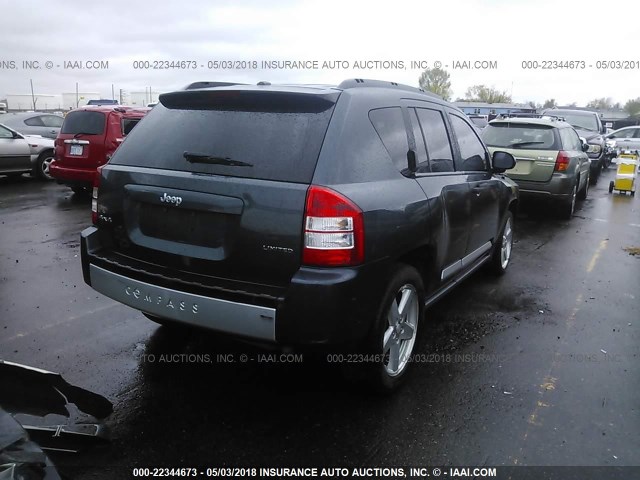 1J8FF57W68D693704 - 2008 JEEP COMPASS LIMITED Dark Blue photo 4