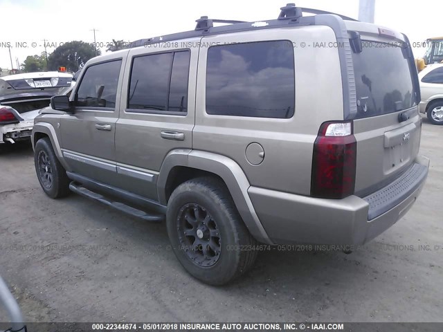 1J8HH48N96C286711 - 2006 JEEP COMMANDER BEIGE photo 3