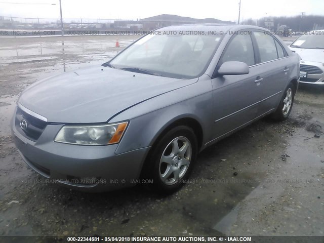 5NPEU46C16H165196 - 2006 HYUNDAI SONATA GLS/LX GRAY photo 2