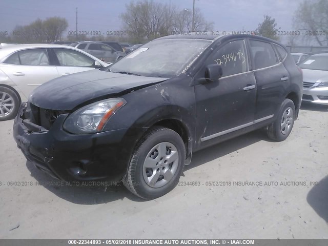 JN8AS5MT8EW607031 - 2014 NISSAN ROGUE SELECT S BLACK photo 2