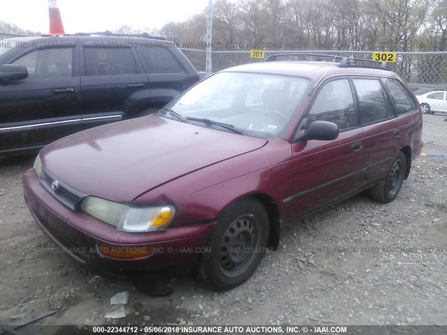 JT2AE09V9R0066153 - 1994 TOYOTA COROLLA DX RED photo 2