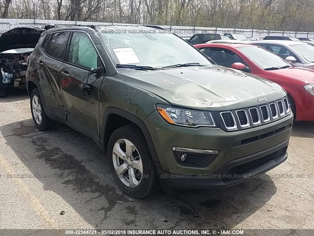 3C4NJDBB4JT231416 - 2018 JEEP COMPASS LATITUDE 绿色 照片 1