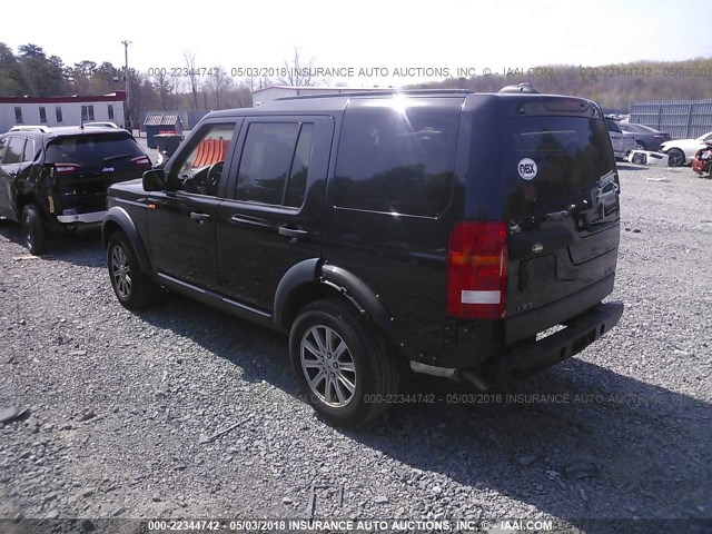 SALAE25437A437405 - 2007 LAND ROVER LR3 SE BLACK photo 3