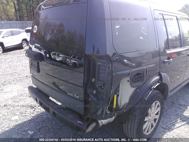 SALAE25437A437405 - 2007 LAND ROVER LR3 SE BLACK photo 6