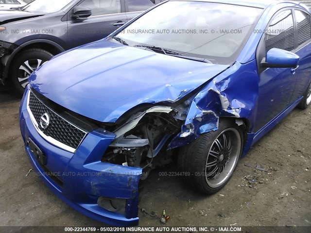 3N1AB61EX9L684568 - 2009 NISSAN SENTRA 2.0/2.0S/2.0SL BLUE photo 6