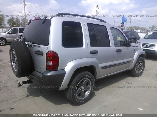 1J4GL48K24W171879 - 2004 JEEP LIBERTY SPORT SILVER photo 4