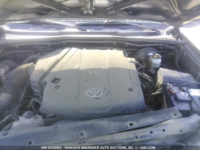 3TMJU4GN9BM112216 - 2011 TOYOTA TACOMA DOUBLE CAB PRERUNNER GRAY photo 10