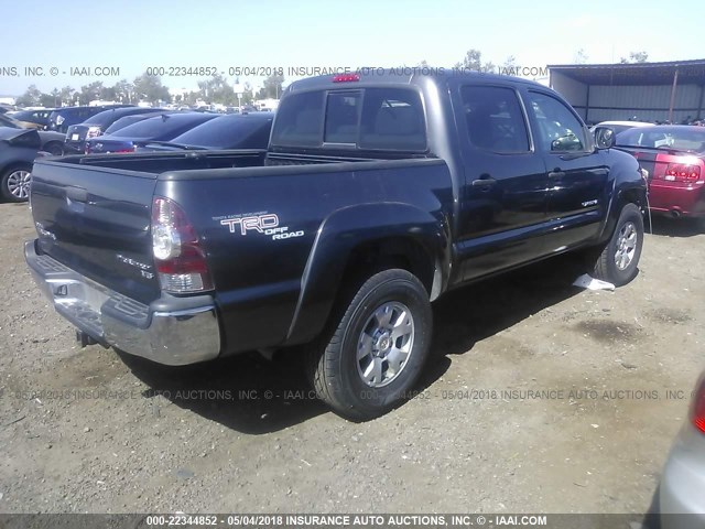 3TMJU4GN9BM112216 - 2011 TOYOTA TACOMA DOUBLE CAB PRERUNNER GRAY photo 4
