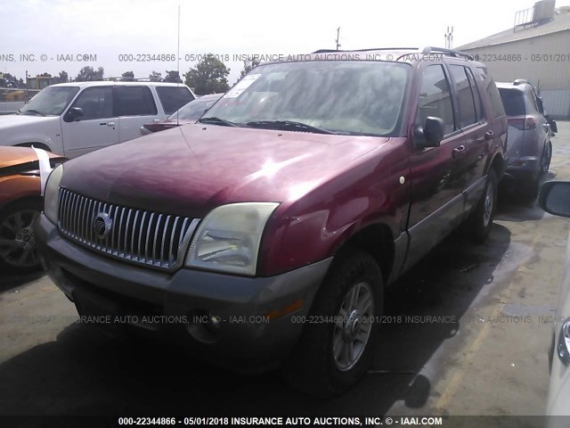 4M2DU66K73UJ07829 - 2003 MERCURY MOUNTAINEER  BURGUNDY photo 2