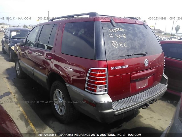 4M2DU66K73UJ07829 - 2003 MERCURY MOUNTAINEER  BURGUNDY photo 3